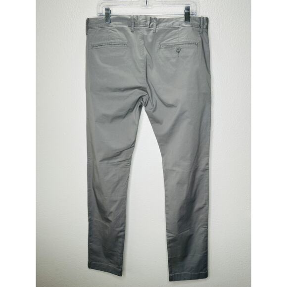J Crew Khaki Gray 484 Stretch Chambray Trouser Pant Chino 34 / 32 - Picture 7 of 13